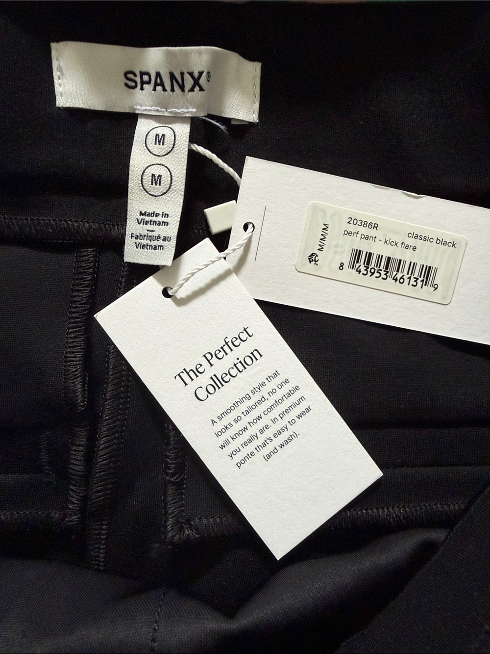 SPANX Black Ponte Perfect Kick Flare Pants NWT - Picture 3 of 3